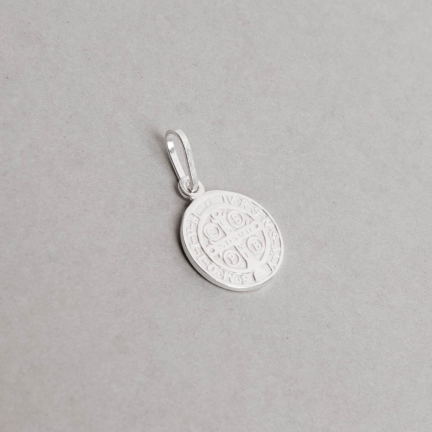 Pingente medalha São Bento 12mm