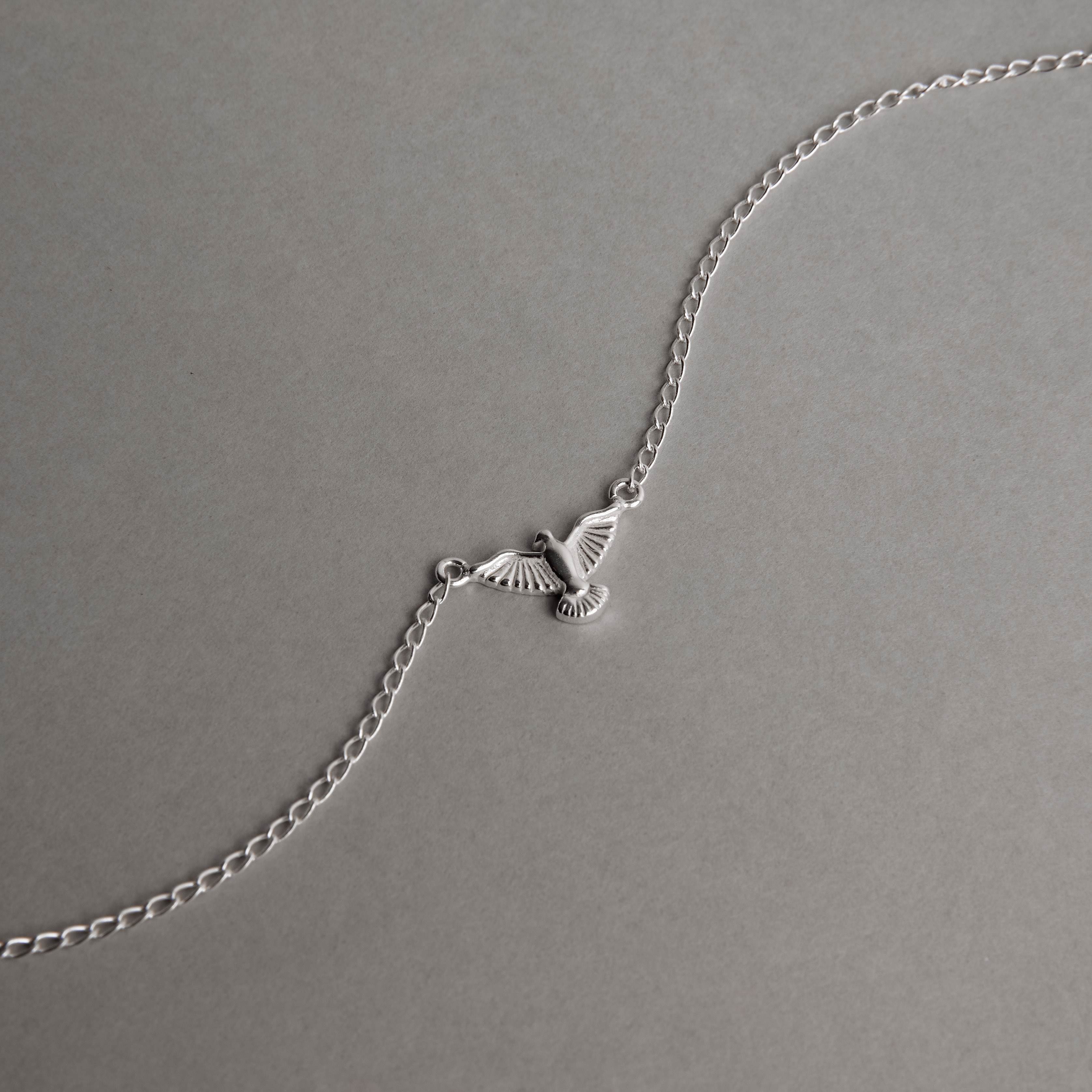 Pulseira entremeio Espírito Santo 14mm corrente grumet 17+3cm