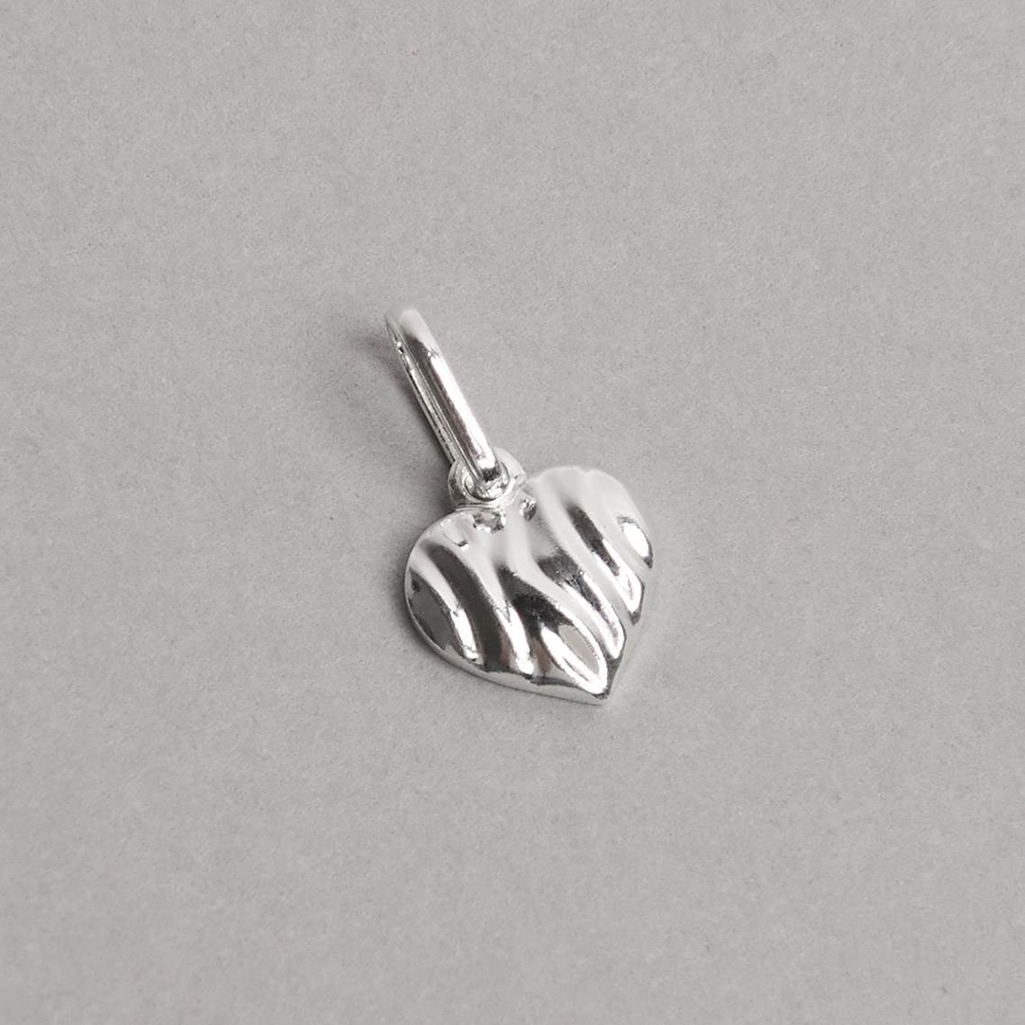 Pingente coração riscado 8mm
