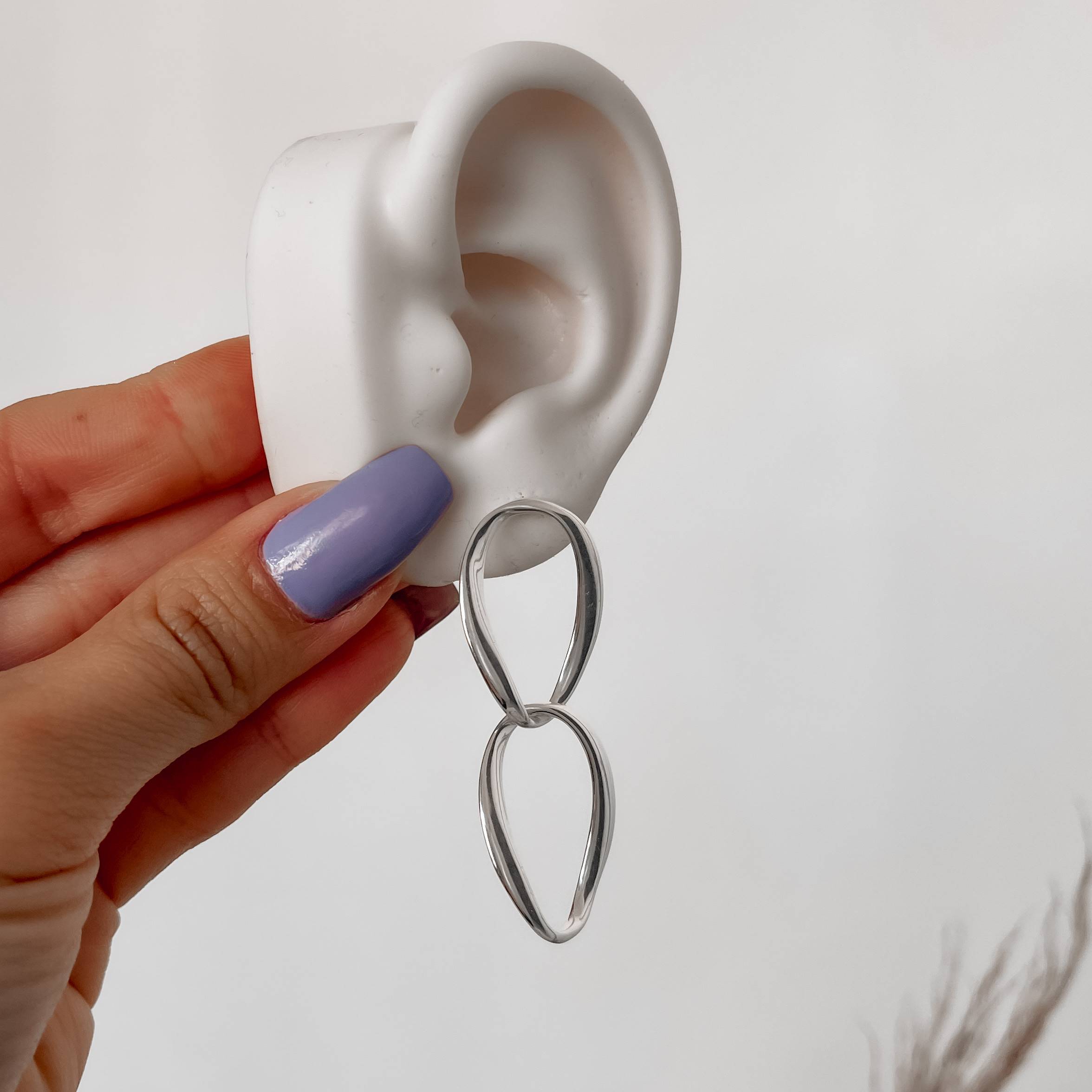 Imagem Secundária Brinco elos ovais 48mm