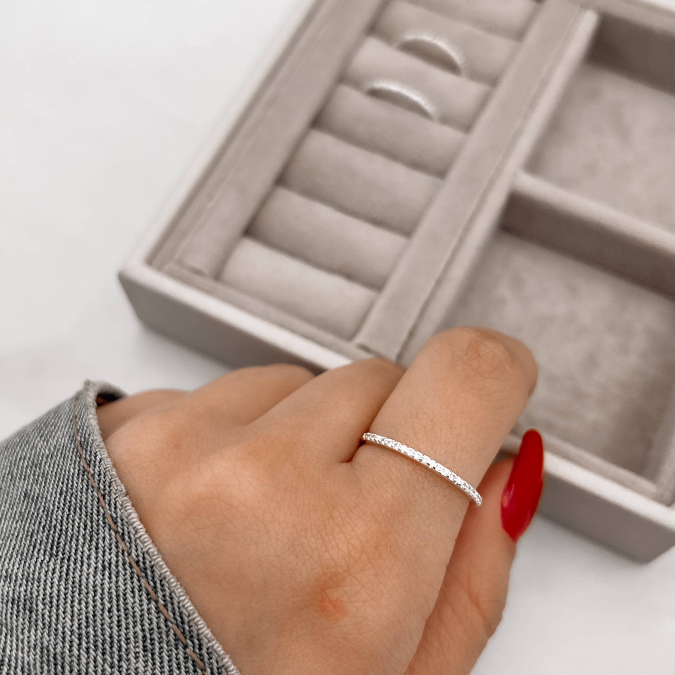 Imagem Anel meia aliança fina importada