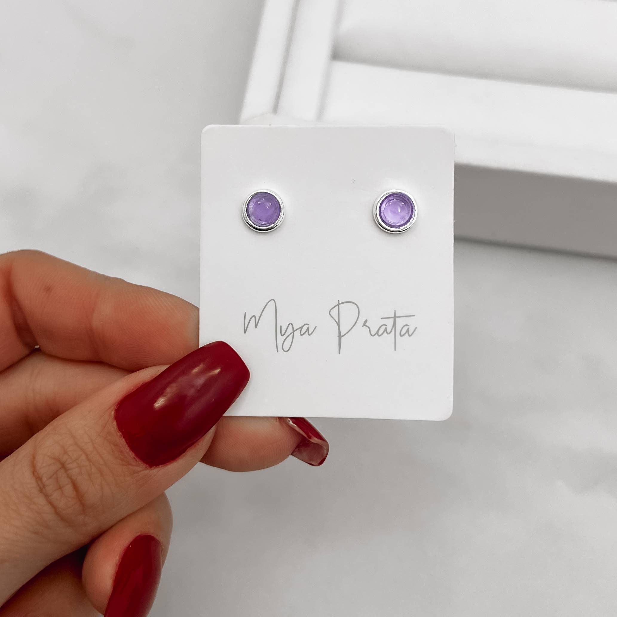 Imagem Brinco ametista 7mm