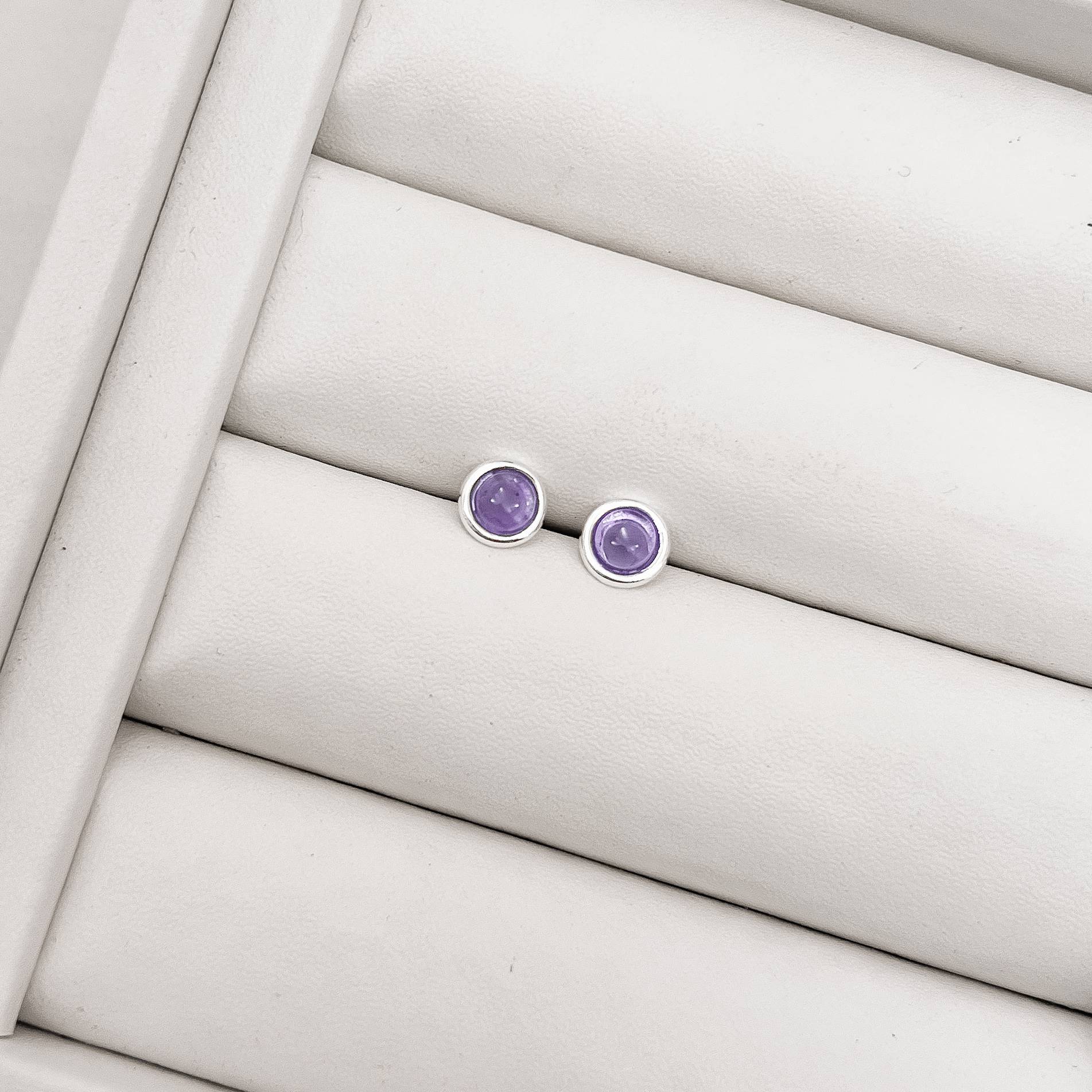 Imagem Secundária Brinco ametista 7mm