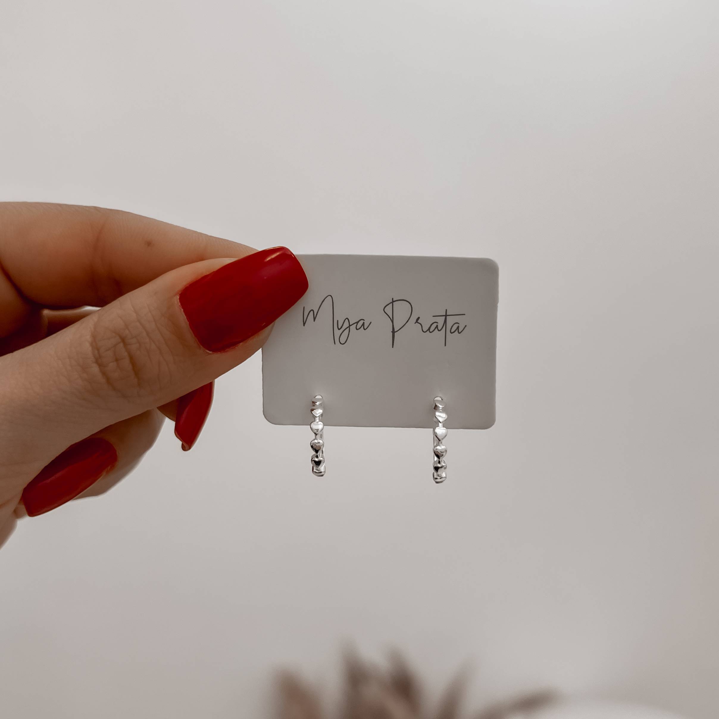 Argola click corações 14mm