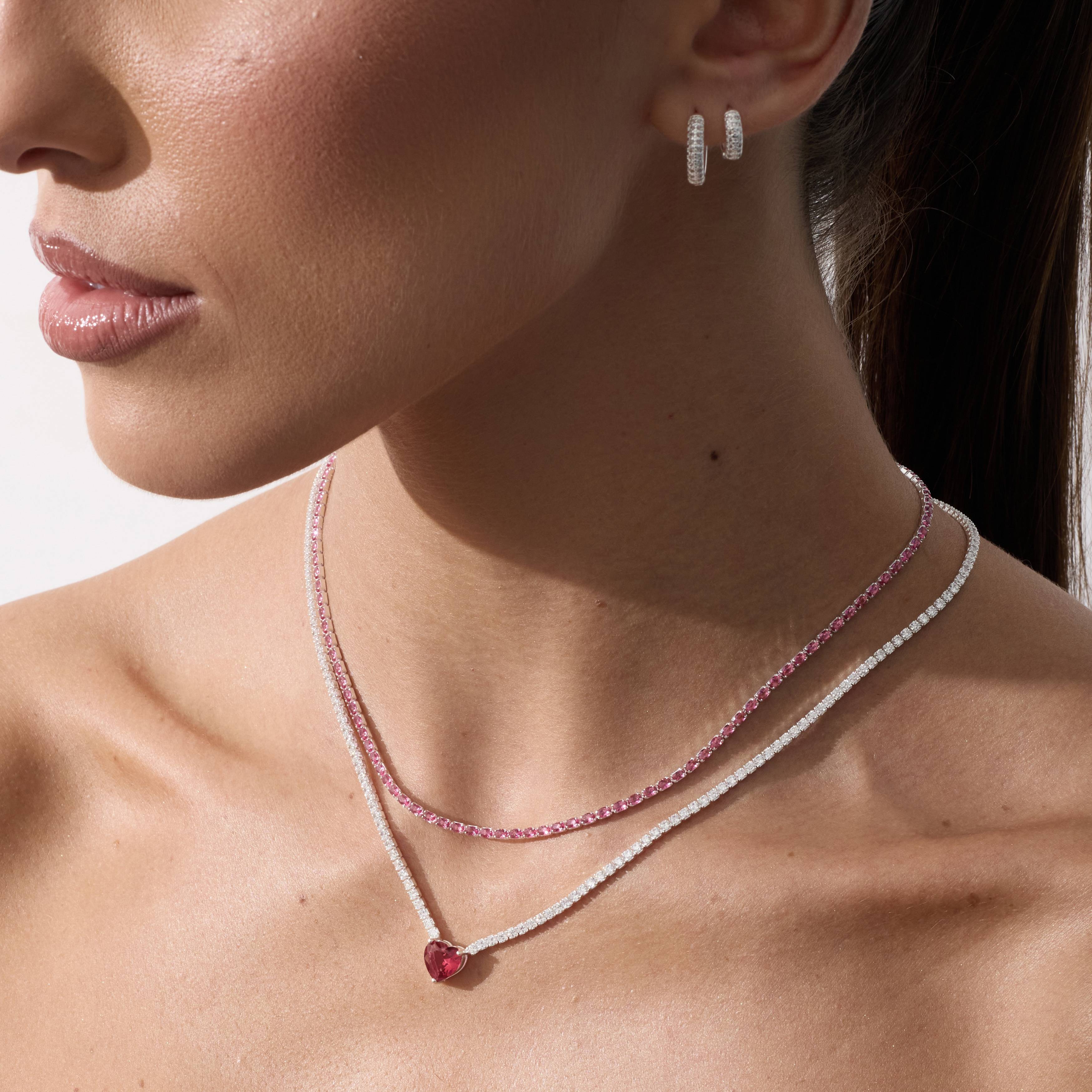 Imagem Secundária Colar Riviera zircônias ovais cereja 2.1 40+5cm