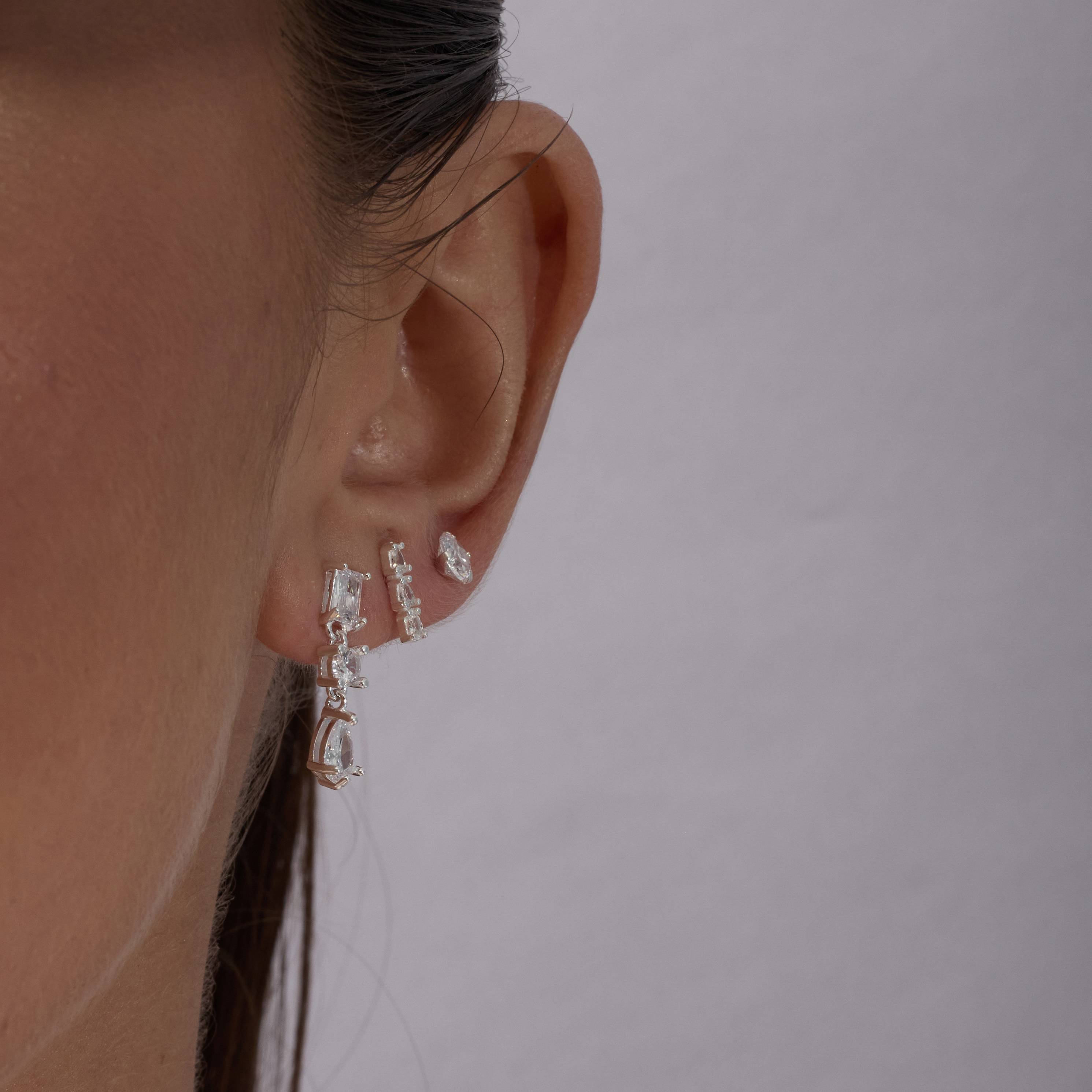 Imagem Secundária Brinco pingente zircônias 21mm