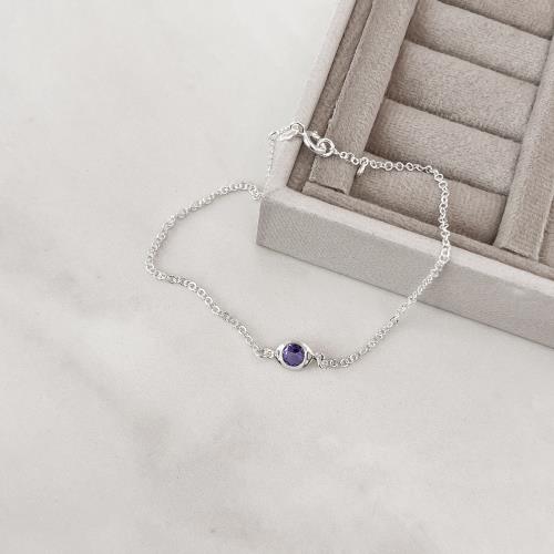 Tornozeleira entremeio zircônia lilás 7mm