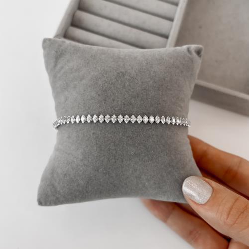 Pulseira Riviera 4.0 17cm com alongadora ródio