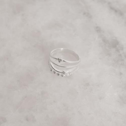 Anel 4 fios com cravejado