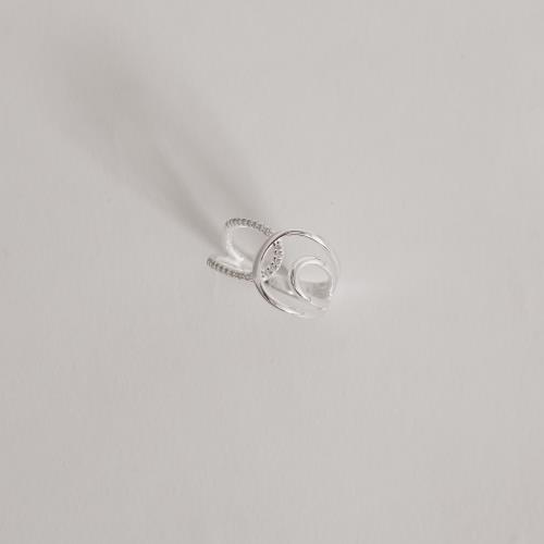 Anel largo elos detalhe cravejado