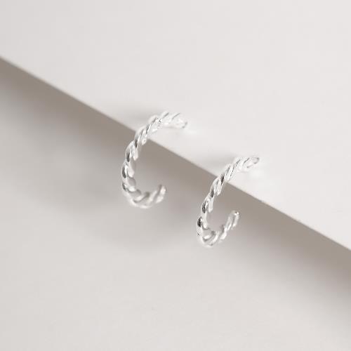 Brinco argola trançada 16mm tarraxa