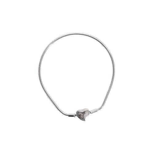 Pulseira para berloques 2.0 fecho coração com escrito