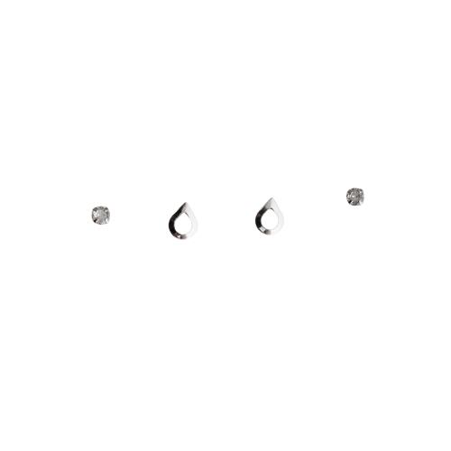 Dupla zircônia 3mm e gota vazada 6mm