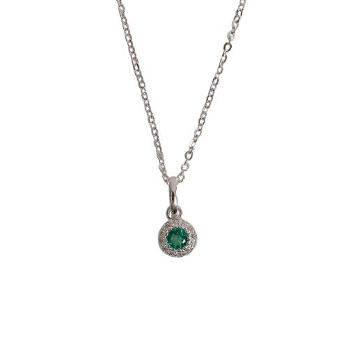 Colar pingente zircônia turquesa com cravejado 6mm caixa alta corrente cadeadinho 40cm