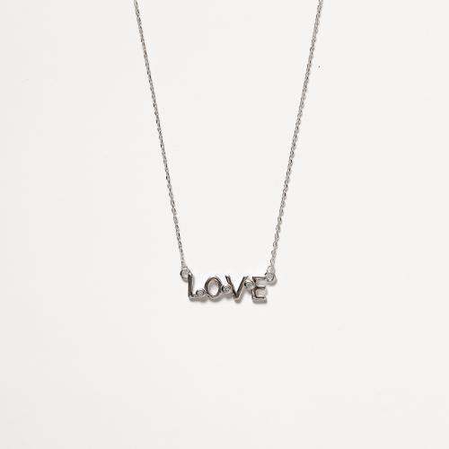 Colar entremeio love com zircônias 19mm 40+5cm