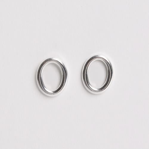 Brinco oval vazado 14mm