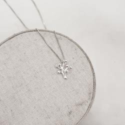 Colar árvore detalhe zircônias passante 14mm 45cm