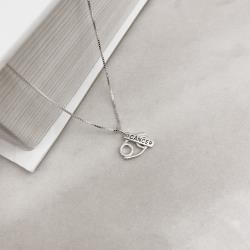 Colar pingente signo câncer com placa 45cm