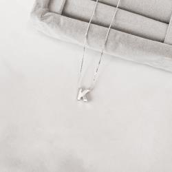 Colar letra K 9mm 45cm