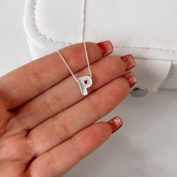 Colar letra P 9mm 45cm