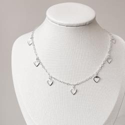 Choker pingentes corações vazados 8mm
