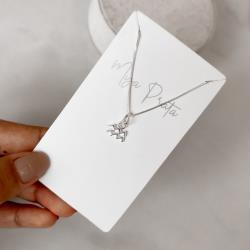 Colar pingente signo Aquário 10mm 45cm