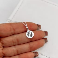 Colar pingente medalha time Vasco 12mm 40cm