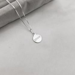 Colar pingente medalha sempre é dia de agradecer 12mm 40cm