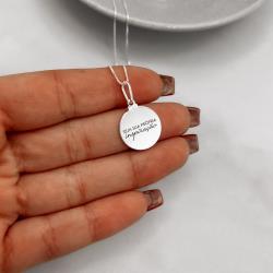 Colar pingente medalha seja sua própria inspiração 15mm 45cm