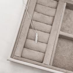 Colar palito trabalhado cravejado 15mm 45cm