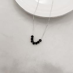 Colar cristal preto 4mm 45cm