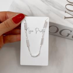 Corrente veneziana v15 com detalhe 5 bolas 2.5 45cm