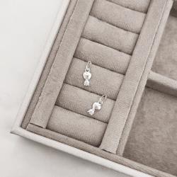 Pingente coração e zircônia 10mm