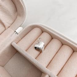 Pingente coração facetado 11mm