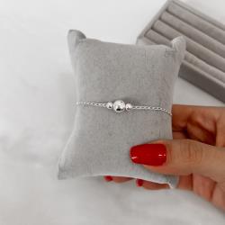 Pulseira entremeio bolas 4 e 7mm