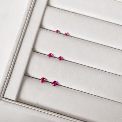 Trio zircônia redonda 3, 4 e 5mm cereja