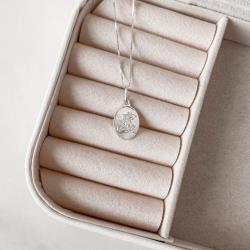 Colar pingente medalha São Jorge 16mm 45cm