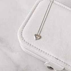 Colar coração liso 10mm 45cm