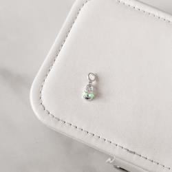 Berloque pingente sapatinho 3D 13mm resina verde