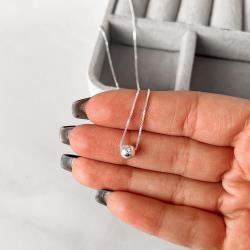 Colar bola 6mm 40cm com alongadora