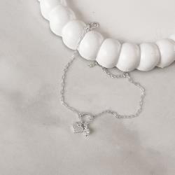 Pulseira entremeio círculo pingentes coração cravejado e zircônia coração corrente cartier