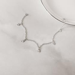 Pulseira pingentes medalhas com vinco 4mm