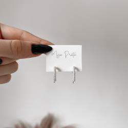 Argola click retangular cravejada 18mm