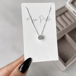 Colar zircônia embutida 6mm 40cm