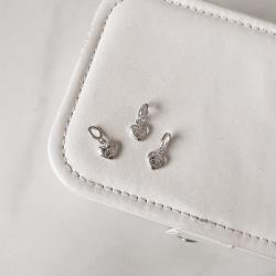 Pingente coração desenho concha 9mm