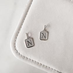 Pingente placa letra N 12mm 