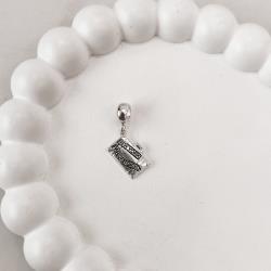 Berloque pingente mala viagem envelhecida resina 14mm