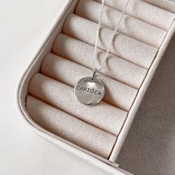 Colar pingente medalha carioca 40+5cm