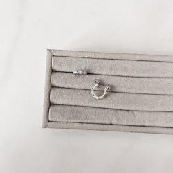 Piercing cravejado duplo colorido detalhe zircônia haste