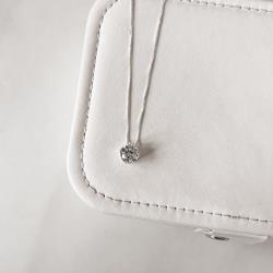 Colar zircônia 8mm passante 45cm